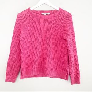 BODEN Pink Knot Long Sleeve Crew Neck Sweater